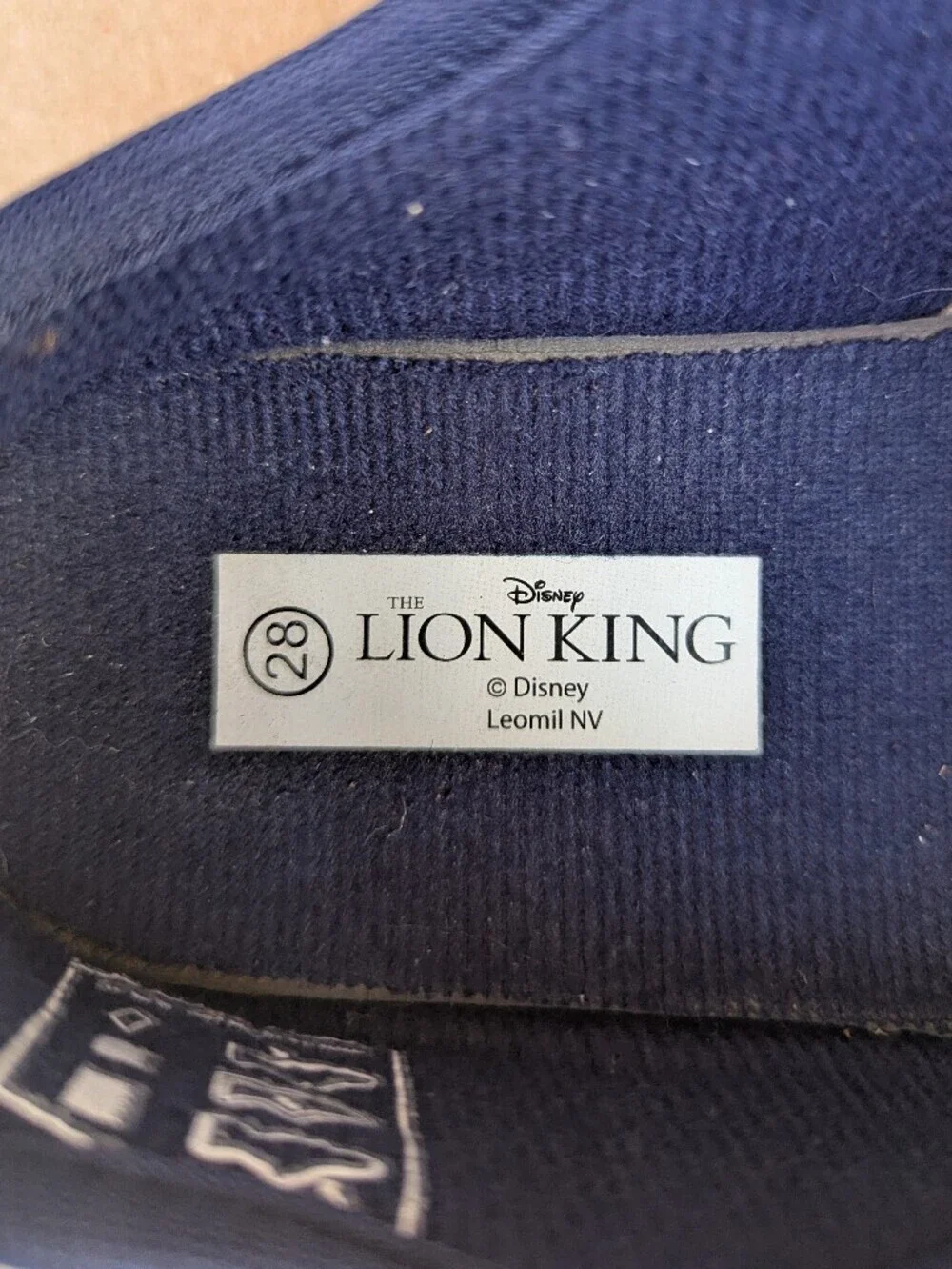 Disney The Lion King Simba Toddler Slippers Blue Yellow Hook & Loop Sz EU 28